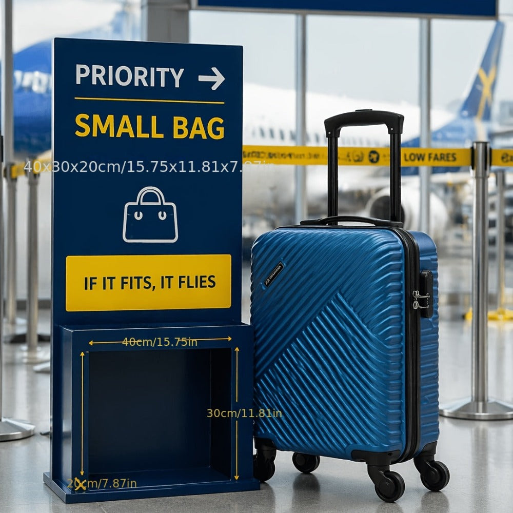 Ryanair, Aerolínea Bajita, Regulaciones de la UE 40X30X20Cm Mini Maleta Fresca y Sencilla, con Ruedas Desmontables, Pasador Telescópico, Ruedas Giratorias de 360 Grados de Spring Airlines, Cerradura de Combinación, Maleta de Embarkación, Esencial para Via