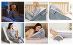 Almohada de Cuña Ajustable para Reflujo Ácido y Apnea del Sueño - Cama y Sofá con Soporte para Cabeza/Piernas y Espalda para ERGE, Ronquidos, Noches - Almohadas de Espuma de Alta Densidad para Leer y Ver TV