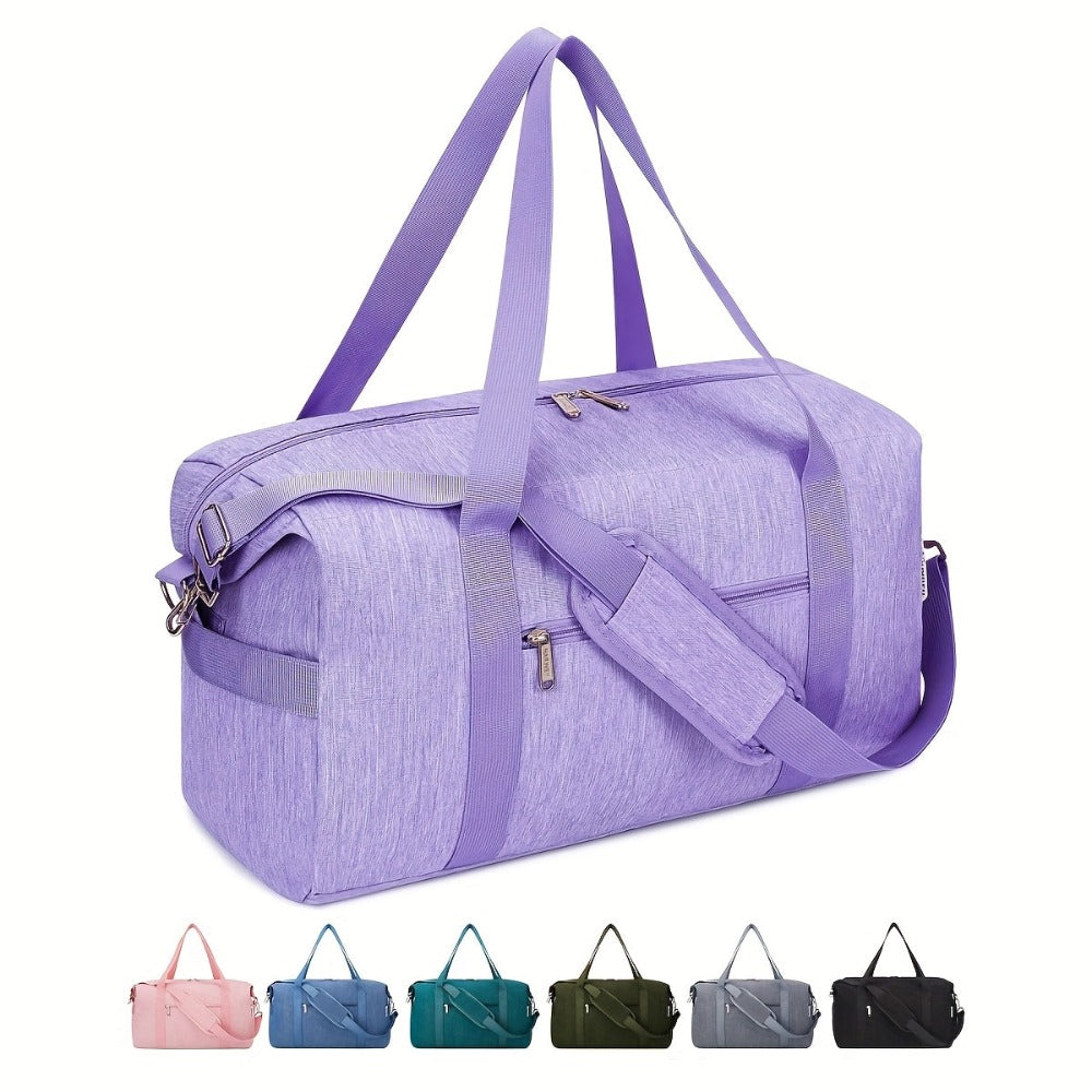 Nueva bolsa de equipaje plegable debajo del asiento 2026 18X14X8 para aerolíneas | Ligera, transportable y con bolsillo húmedo, duradera y portátil - Artículos esenciales de viaje para mujeres/hombres
