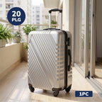 Maleta de 20 Pulgadas, Carcasa Ligera de ABS, Cerradura Numérica, 4 Ruedas Giratorias 360°, Asa Telescópica de Aluminio, Varilla Regular / Ancha