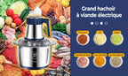 Picadoras de carne eléctricas de 5L, trituradora de alimentos 6S, procesador multifuncional de acero inoxidable para rebanar y picar verduras, electrodomésticos de cocina