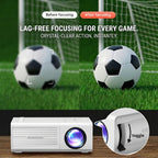 Proyector | Mini proyector portátil, proyector LCD con altavoces integrados y control remoto, compatible con iOS, Android, Windows, proyector de