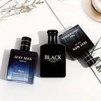 Set de Perfume para Hombre de 2 Unidades, Gran Capacidad de 5.24 FL.OZ, 2 Opciones (Negro y Azul) | Sexy Man Eau De Parfum, Fragancia Fresca, Amaderada y Oriental, Fresca y Sofisticada | Ideal para Regalos de Vacaciones y Uso Personal