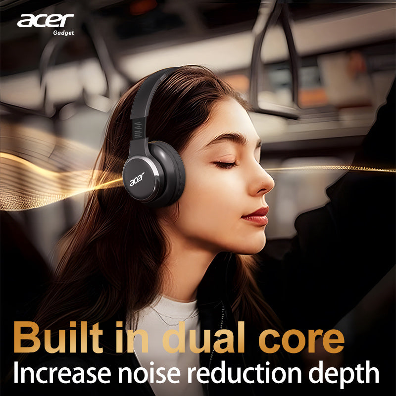 Auriculares Bluetooth | Auriculares Inalámbricos Over-Ear Genuinos de Acer con Bajos Potentes, Sonido Estéreo Hi-Fi, Reducción de Ruido en