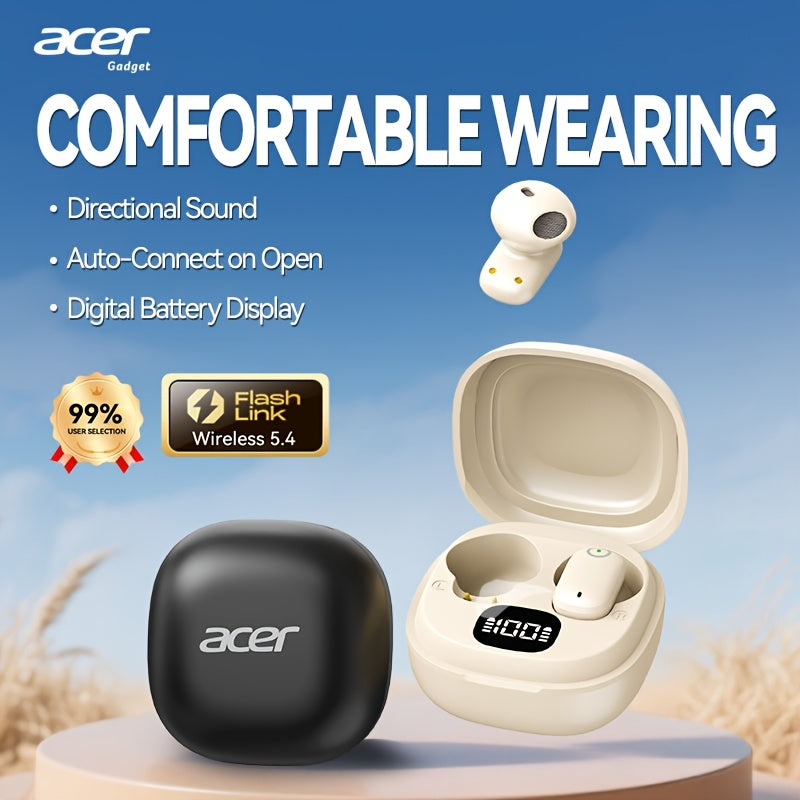Auriculares Bluetooth | ["Acer Oficial Original"] Auriculares Inalámbricos TWS Bajos Profundos Estéreo + Reducción de Ruido en Llamadas, Batería