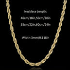 Collar de plata 925 para mujer, collar estilo cadena, collar de cadena retorcida, regalo de San Valentín, moda y fácil, regalo de luna de miel para el Día de Acción de Gracias para ella, viene con una caja de regalo de boutique