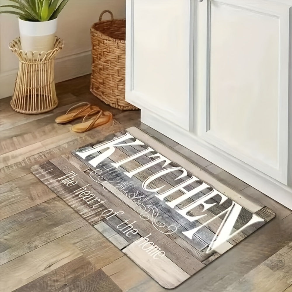 1 alfombra de cocina antideslizante premium - Alfombra de piso de poliéster duradera para cocina - Alfombra de pasillo, baño y cocina lavable y fácil de limpiar, accesorios de cocina - Decoración del hogar