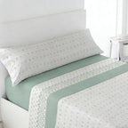 Juego de ropa de cama (Sábana ajustable, Cubrecama, Funda de almohada) | Juego de sábanas estampadas de 3 piezas | Primavera/Verano | Múltiples estilos | Tejido suave | 180cm - Múltiples tamaños disponibles