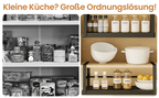 Estante de almacenamiento ajustable para colocar debajo del mueble, organizador de cocina expandible de 45 a 63 cm, estante colgante de metal para especias, frascos, cuencos, organizador que ahorra espacio para cocina, despensa o baño, estantes multiusos