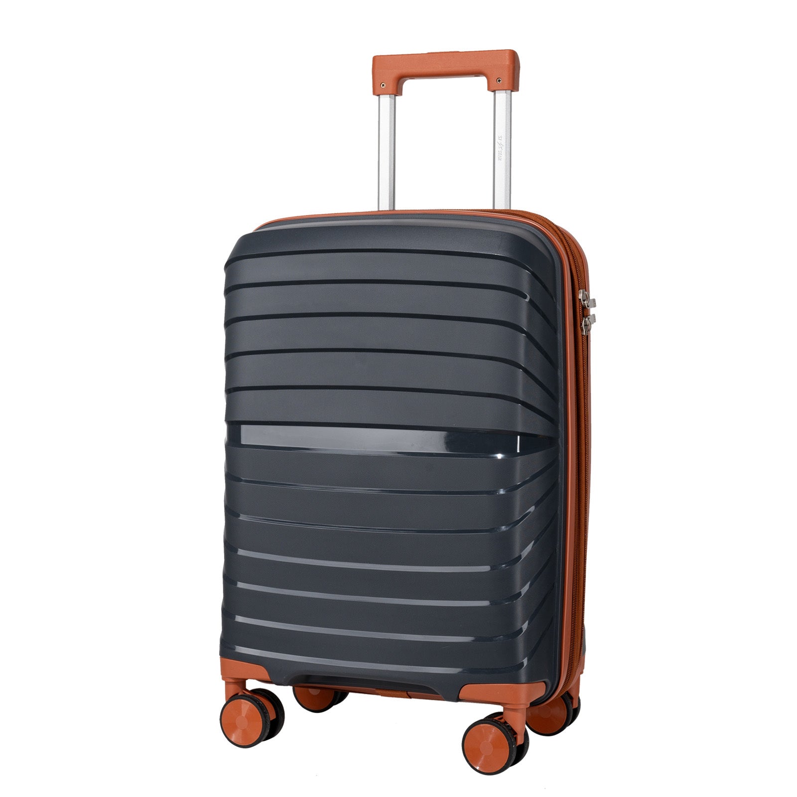 1 pieza de equipaje premium 100% PP | Tamaño de mano de 20", resistente a pisotones y no deformable, capacidad expandible, aprobado para el embarque | Disponible en varios colores: Rojo, Gris Oscuro, Gris Claro | Estilo de moda con asa telescópica y rueda