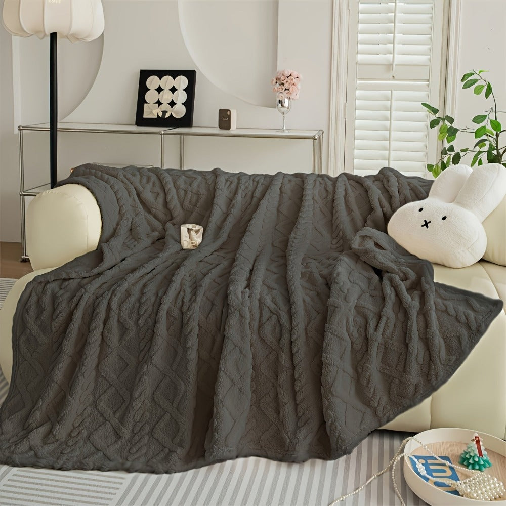 Manta de Lujo Ultra Suave de Felpa - Suave Forro Polar para Humanos | Multiusos para Sofá, Cama, Oficina y Viajes | Lavable a Máquina, Calidez para Todas las Estaciones | Varios Tamaños y Tonos Neutros