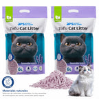 2 Paquetes de Arena para Gatos con Tofu, 6L Cada Uno, Fuerte Absorbencia, Fácil Compacidad, Desagotable, Sin Polvo, Múltiples Aromas Disponibles, Suministros para Mascotas, Sin Polvo Fácil de Aglomerar y Controla Olores -y Segura para Gatitos