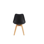Sillas de comedor MCC Direct en juego de 4 piezas, sillas de cocina, sillas de oficina, silla de concha de diseño, "Eva" disponible en 7 colores de moda