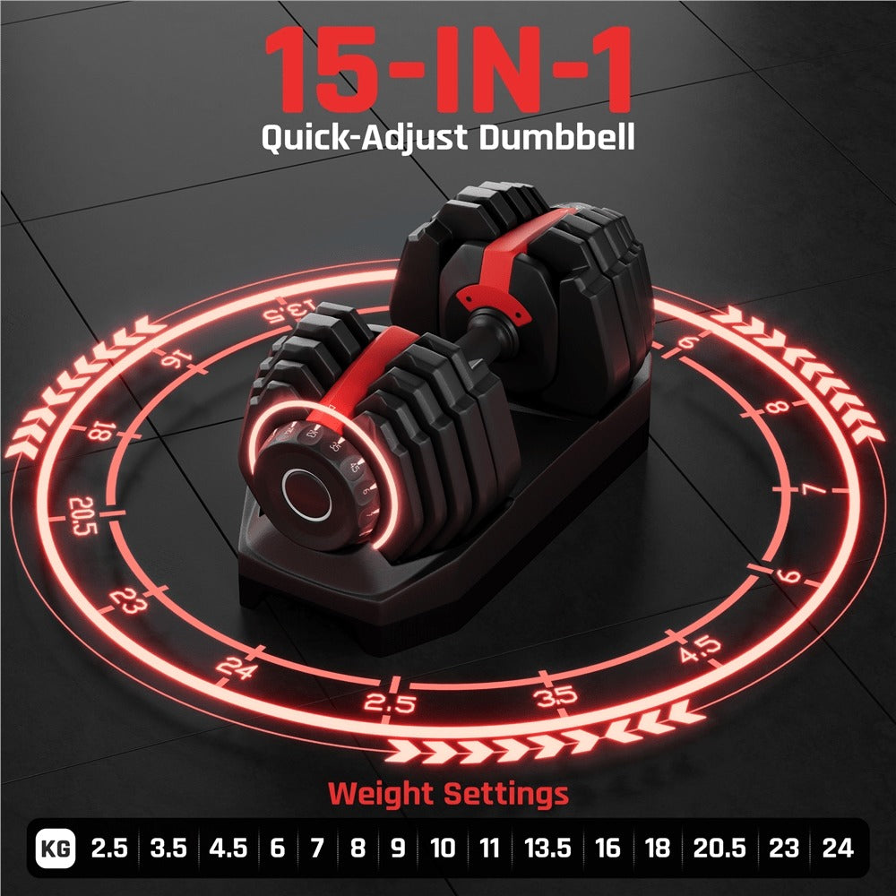 Costoffs Mancuernas Ajustables 15 en 1 con Ajuste Rápido de 1 Segundo, Mancuernas Cortas para Entrenamiento de Fuerza, Entrenamiento, Entrenamiento Físico, Pesos Ajustables para Hogar y Gimnasio