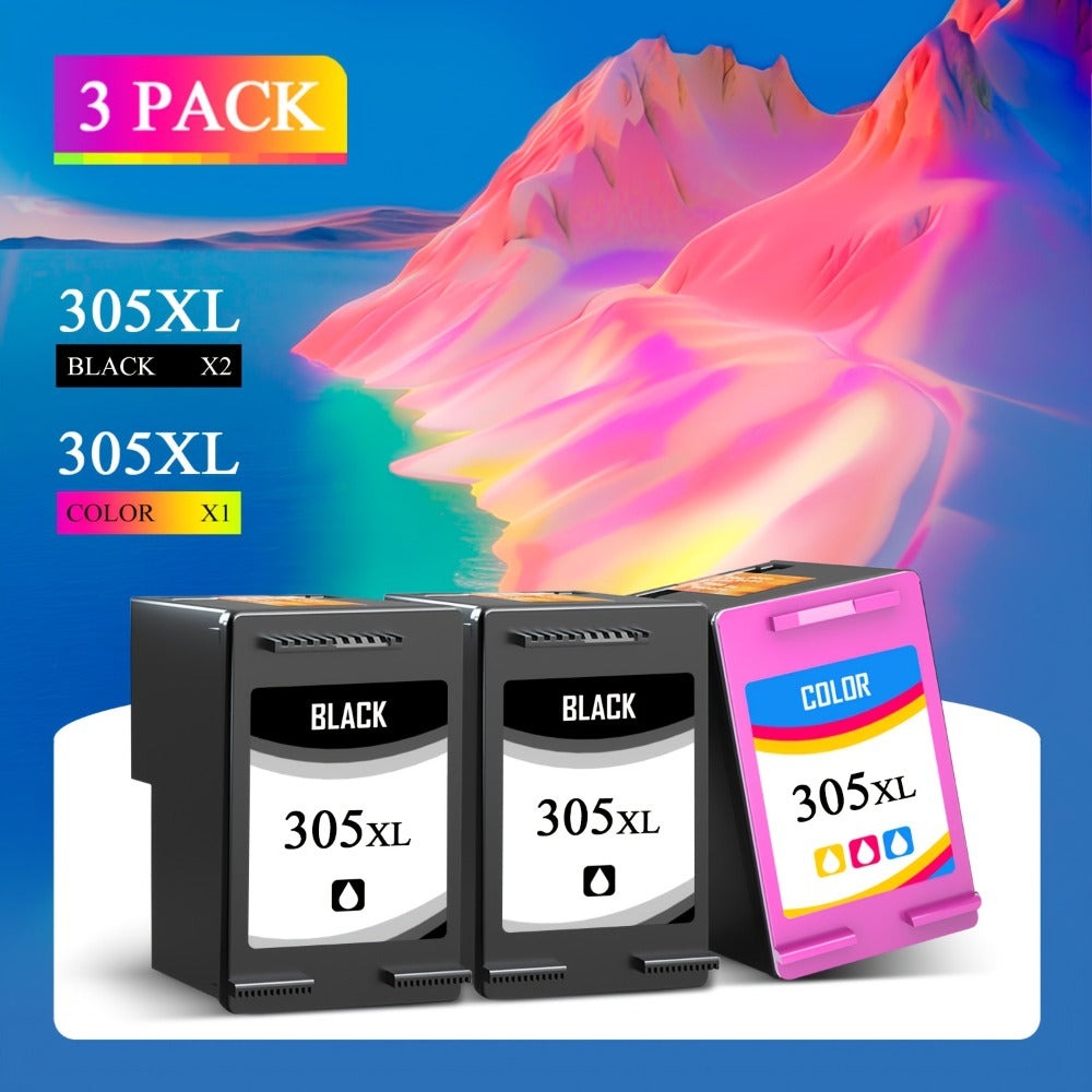 Multipack de cartuchos de tinta 305XL para impresora HP 305XL, color negro, compatibles con HP Deskjet 2800E 2810E 2820E 2821E 2822E 2823E 2800 2810 2820 2821 2822 2823 4220E 4222E 4230E