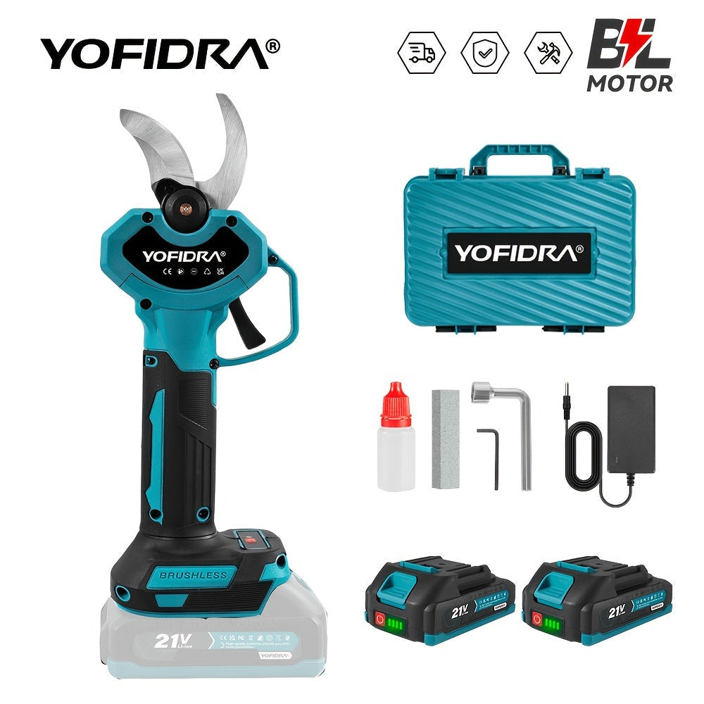 Tijeras de podar eléctricas inalámbricas con motor sin escobillas, máquina de podar eléctrica inalámbrica adecuada para podar, jardinería, árboles frutales y viñedos