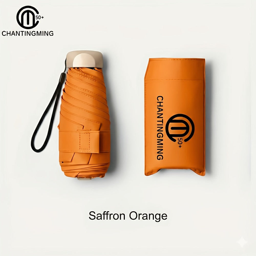 Paraguas plegable compacto de 1 pieza, disponible en 11 colores, paraguas de viaje, paraguas portátil ligero, miniparaguas de sol de moda para hombre, paraguas de viaje de bolsillo, regalo para mujer