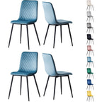 Sillas de comedor MCC Direct en conjunto de 4 piezas Hechas de terciopelo, patas de metal, sillas Lexi, sillas de diseño