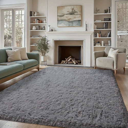 Alfombra para Sala, Alfombra Peluda para Dormitorio, Decoración del Hogar Alfombra Grande, Alfombra Súper Esponjosa y Aterciopelada para Dormitorio, Alfombra Aterciopelada para Decorar Sala de Juegos, Estudio, Alfombra Interior Súper Suave y Cálida, Regal