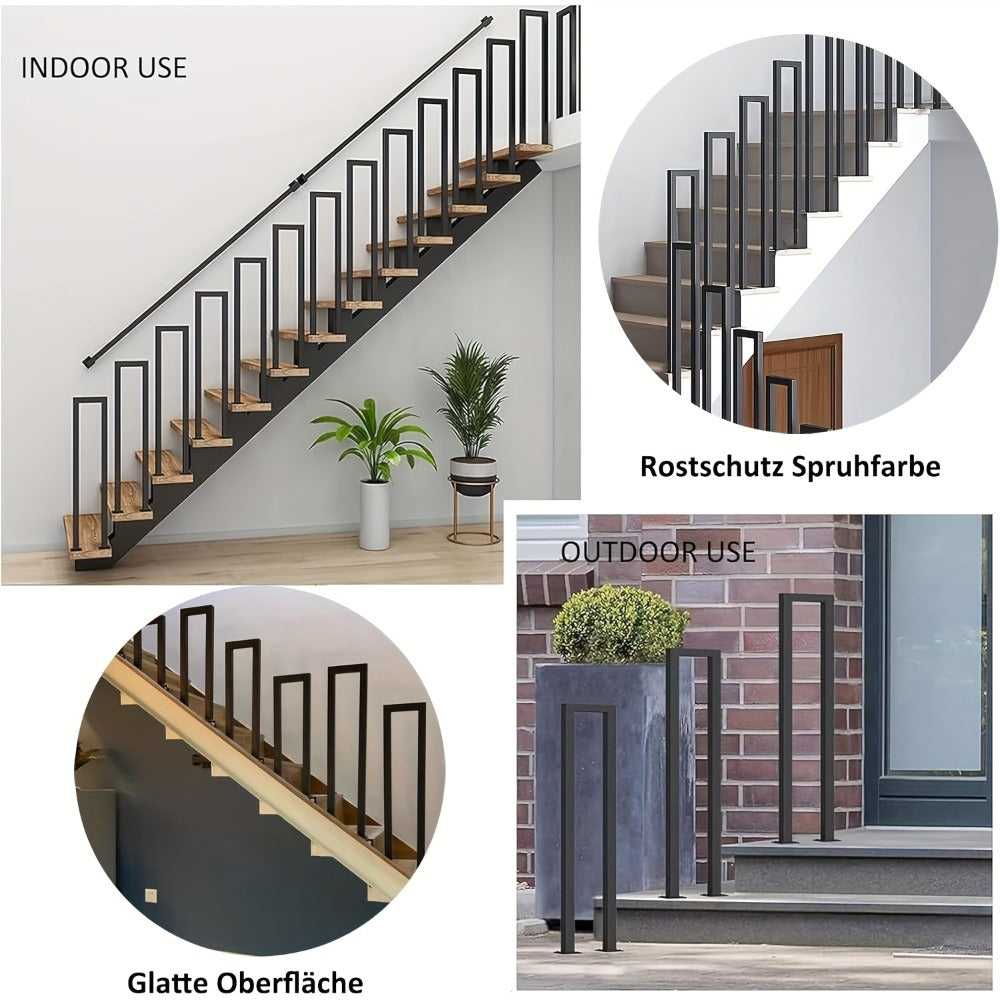 Barandilla metálica para escalera de hierro fundido | Interior exterior balcón y pasillo