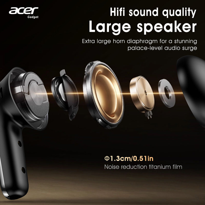 Auriculares Bluetooth | Auriculares inalámbricos Acer Ohr646 originales y oficiales, intrauditivos, inalámbricos 6.0 ANC con reducción activa de