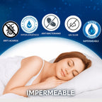 Protector de Colchón – Transpirable e Impermeable,Banda Elástica Ajustable hasta 30 cm