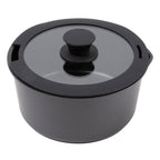 Bergner Click&Cook Batería de cocina 10 Pzs Mango extraíble, 3 Sartenes, 2 Cazos, Tapas y Utensilios Aluminio revestimiento antiadherente