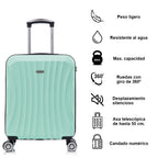 Maleta Cabina ABS 55x40x20cm (44L)- 20 Pulgadas - Negro/Azul/RosaDorado/Plateado/Amarillo/Rojo/Turquesa/Verde/Menta/Morada