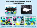 BAJACOM Bolso de Playa Extra Grande, Bolsas Tote con Cremallera, Bandolera Plegable Ligera para Mujeres, Compartimentos, Ideal para Viajes, Vacaciones y Gimnasio