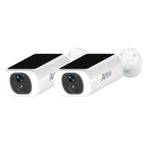 ANRAN Cámara de Seguridad Solar, Perfecta para Monitoreo de Jardín, Exterior, Wifi Inalámbrico, Alimentada por Batería, Visión Nocturna a Color, Detección de Movimiento PIR, Audio Bidireccional