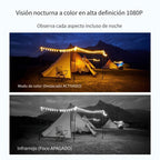 XIAOVV P6 1080P HD Cámara de Seguridad Solar Inalámbrica Wifi de 2.4Ghz con PTZ de 360 Grados, Vigilancia Doméstica a Batería, con Detección de Movimiento, Visión Nocturna a Color y Audio Bidireccional