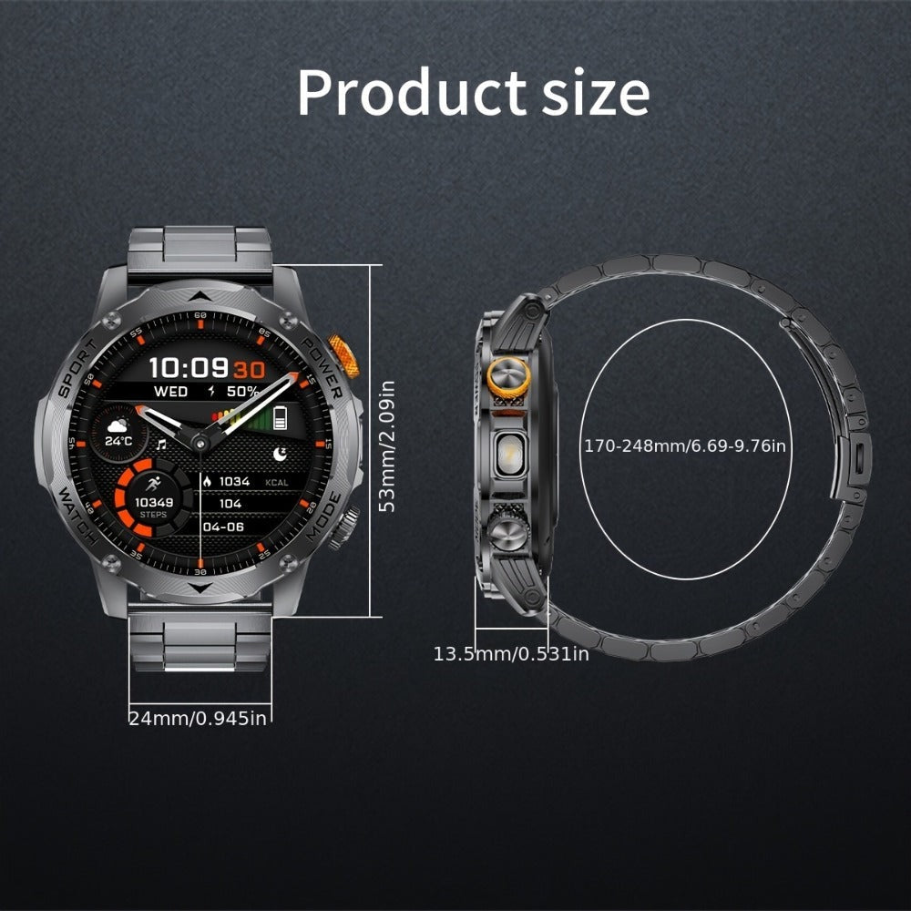 SIEMORL Smartwatch para hombre con más de 50 horas de tiempo de espera ultra largo, reloj inteligente HD de 1.7 pulgadas con batería de 1000 mAh/Función de teléfono/Más de 110 modos deportivos/Monitoreo del sueño, Reloj para hombre para iPhone Android Pod