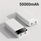 Suministro de Energía Móvil de Gran Capacidad de 50000mAh, con Pantalla LED, Linterna y Reserva de Energía de Emergencia, Carga Rápida de 22.5W - Luz de Camping para Exteriores, Adecuada para Teléfonos, Android y Dispositivos Digitales, Regalo de Vacacion