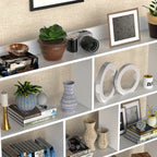 Estantería de Madera/Divisor de Ambiente 102*20*90cm, Unidad de Almacenamiento de Gabinete de Exhibición de 4 Niveles, Divisor de Ambiente, Partición, Librero, Estantería