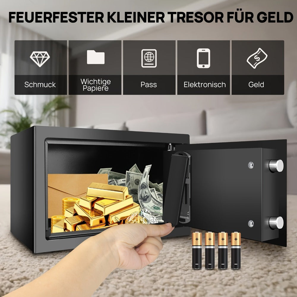 Caja Fuerte de Seguridad para Ropa y Objetos de Valor, Caja Fuerte Digital con 2 Llaves para Negocios, Dinero, Joyas y Objetos de Valor, Ideal como Regalo de Halloween o Navidad