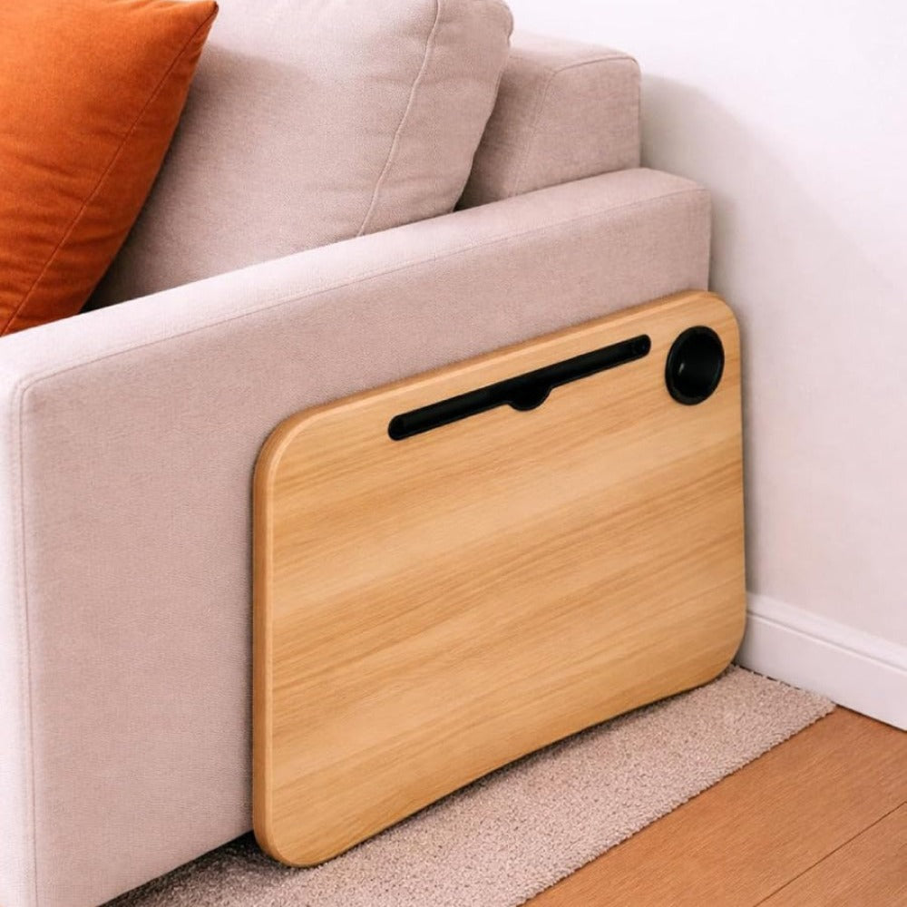 Escritorio plegable para computadora | Bandeja de mesita de noche para laptop | Escritorio portátil plegable para laptop | Práctico para desayunar en la cama/sofá | 60×40×26 cm