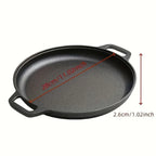 Sartén de hierro fundido versátil - Perfecta para pizzas, parrillas y panqueques - Compatible con todos los estufas, ideal para cocinar al aire libre y cocinas domésticas