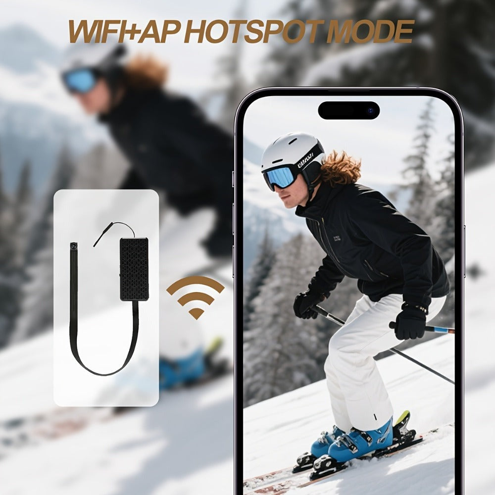 Cámara Inalámbrica HD 1080P Portátil con Control Remoto a Través de la App Móvil, Grabación de Audio y Video, Fácil de Usar, Expandible con Tarjeta TF, Grabación en Bucle, Ideal para Seguridad en el Hogar, Deportes, Investigaciones, Registros de Aprendiza