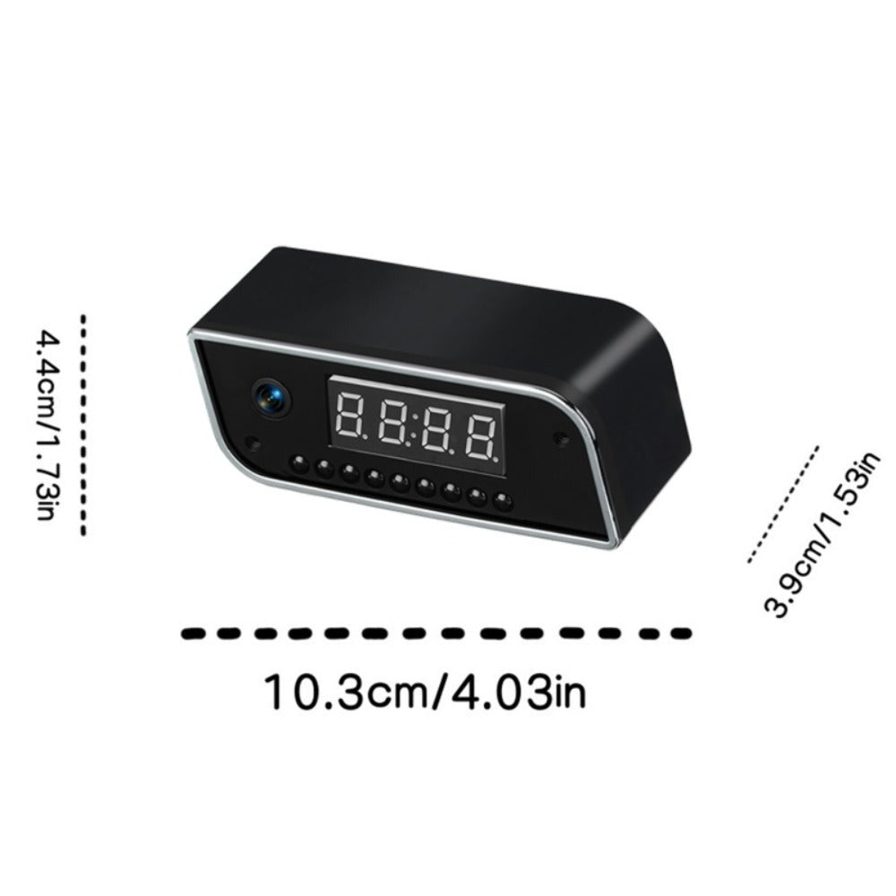 Cámara de Reloj Rectangular Inteligente, Cámara Inalámbrica Wifi 1080P con Visión Nocturna, Detección de Movimiento y Visualización Remota, Cámara de Vigilancia para Bebés/Personas Mayores/Mascotas, Seguridad Interior para el Hogar, Decoración de Escritor