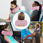 Una Almohada Cervical Ergonómica en Forma de U con Bolsa de Almacenamiento, Espuma de Memoria con Tecnología de Rebote Lento, Funda Lavable a Máquina, Ligera y Portátil para Avión, Oficina y Hogar, Apoya Cuello y Cabeza, Ideal para Siestas, Lectura y Ver