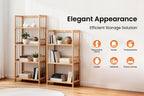 Estantería de Bambú de Gran Capacidad, Duradera, Fácil de Limpiar, Solución de Almacenamiento Multifuncional, Ideal para Hogar, Cocina, Dormitorio y Sala de Estar, Ahorra Espacio, Fácil Acceso, Estantería Práctica, Estantería de Pie