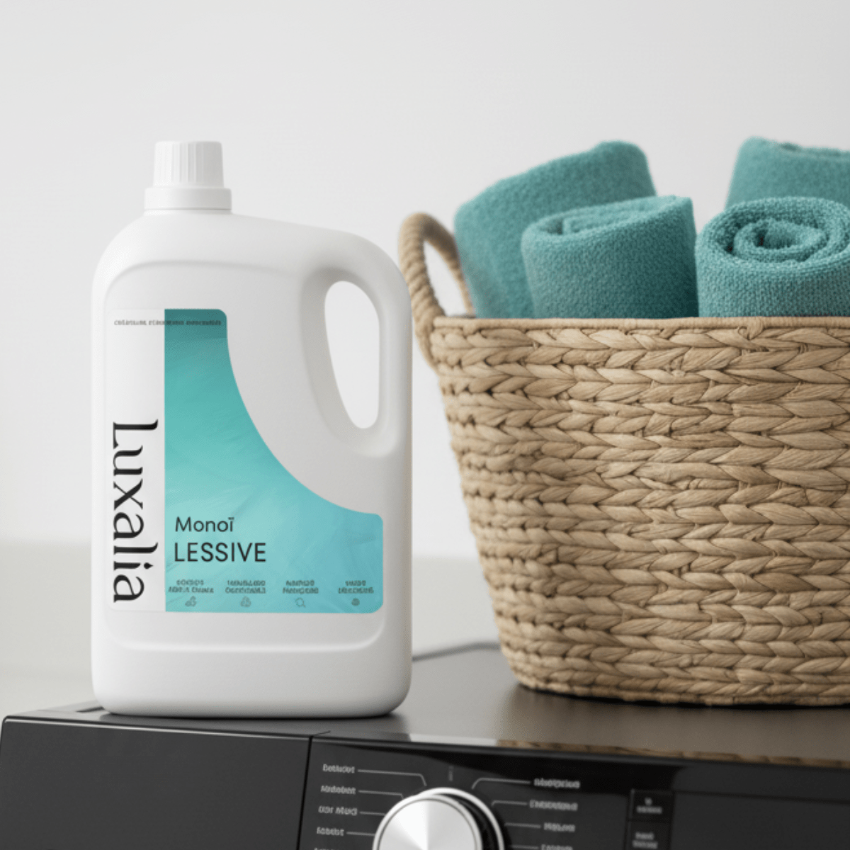 Detergente para ropa Monoi de 5 litros - Sin conservantes MIT / BIT / CMIT - Flor de tiare y coco - Hasta 200 lavados - Eficaz en ciclos fríos y cortos - Luxalia