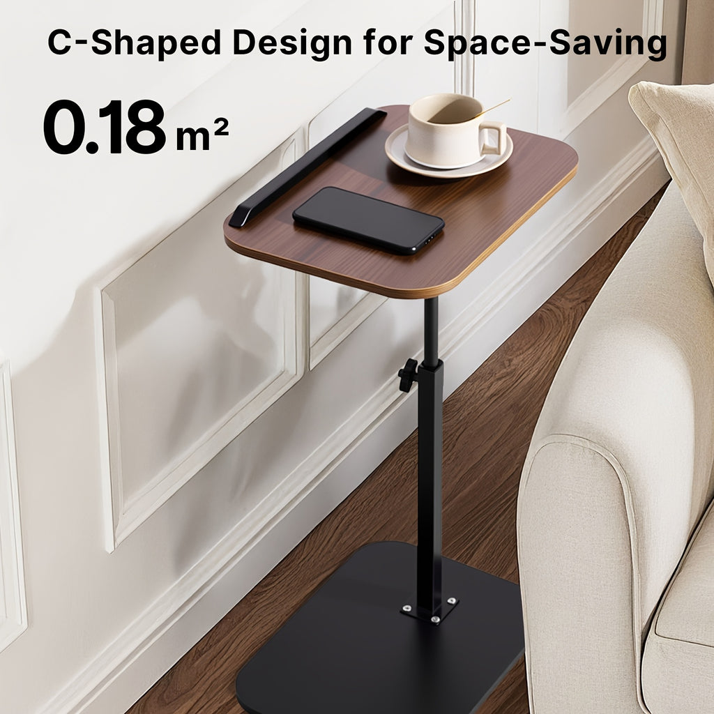 Escritorio | Escritorio de Oficina en Forma de C con Altura Ajustable y Estación de Trabajo Giratoria 360° - Mesa Compacta Ahorradora de Espacio