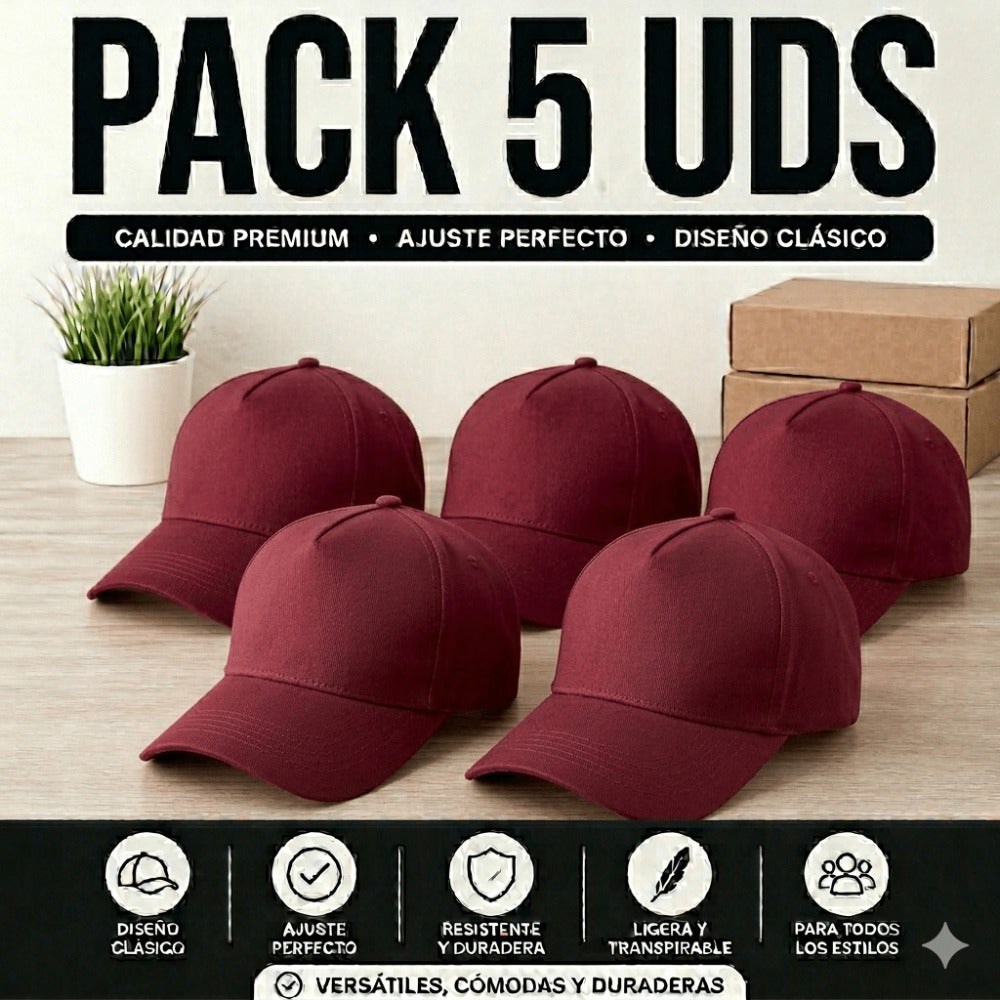 PACK DE 5 GORRAS