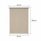 Persiana Térmica • BEIGE • 32 Tamaños • BOJANEK TERMO • Manijas Ajustables • Instalación en Ventana Sin Taladro • Mecanismo de Cadena • Protección Solar y Térmica • Perfecta para Sala de Estar, Dormitorio, Cocina, Oficina • Persiana Térmica Blanca Día Noc
