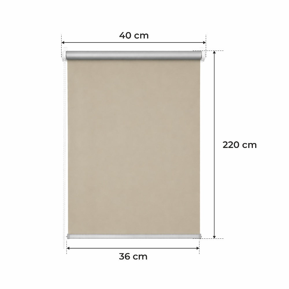 Persiana Térmica • BEIGE • 32 Tamaños • BOJANEK TERMO • Manijas Ajustables • Instalación en Ventana Sin Taladro • Mecanismo de Cadena • Protección Solar y Térmica • Perfecta para Sala de Estar, Dormitorio, Cocina, Oficina • Persiana Térmica Blanca Día Noc