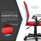 Silla de Oficina TRESKO® con Reposabrazos, Altura Ajustable Continua | Silla Giratoria de Malla Transpirable | Silla de Escritorio con Ruedas de Plástico Ligeras, Superficie Acolchada, Ajuste Ergonómico | Silla de Ordenador Ideal para Oficina en Casa, Hab