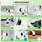 Cepillo de limpieza 9 en 1, cepillo de limpieza eléctrico recargable potente con pantalla digital, mejora de 2026, 3 velocidades ajustables, mango de extensión retráctil, más de 90 minutos de tiempo de funcionamiento, limpiador eléctrico potente para baño