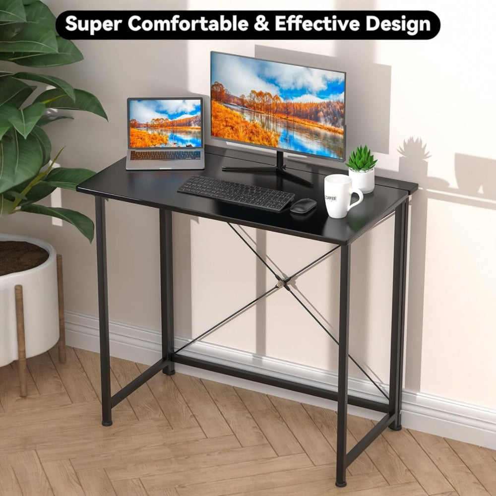 Mesa Escritorio Plegable, Mesa de Oficina Plegable, para Ordenador, Pequeño Mesa Ordenador Plegable Escritorios portátiles para Estudio, Casa Oficina 80x40x75cm