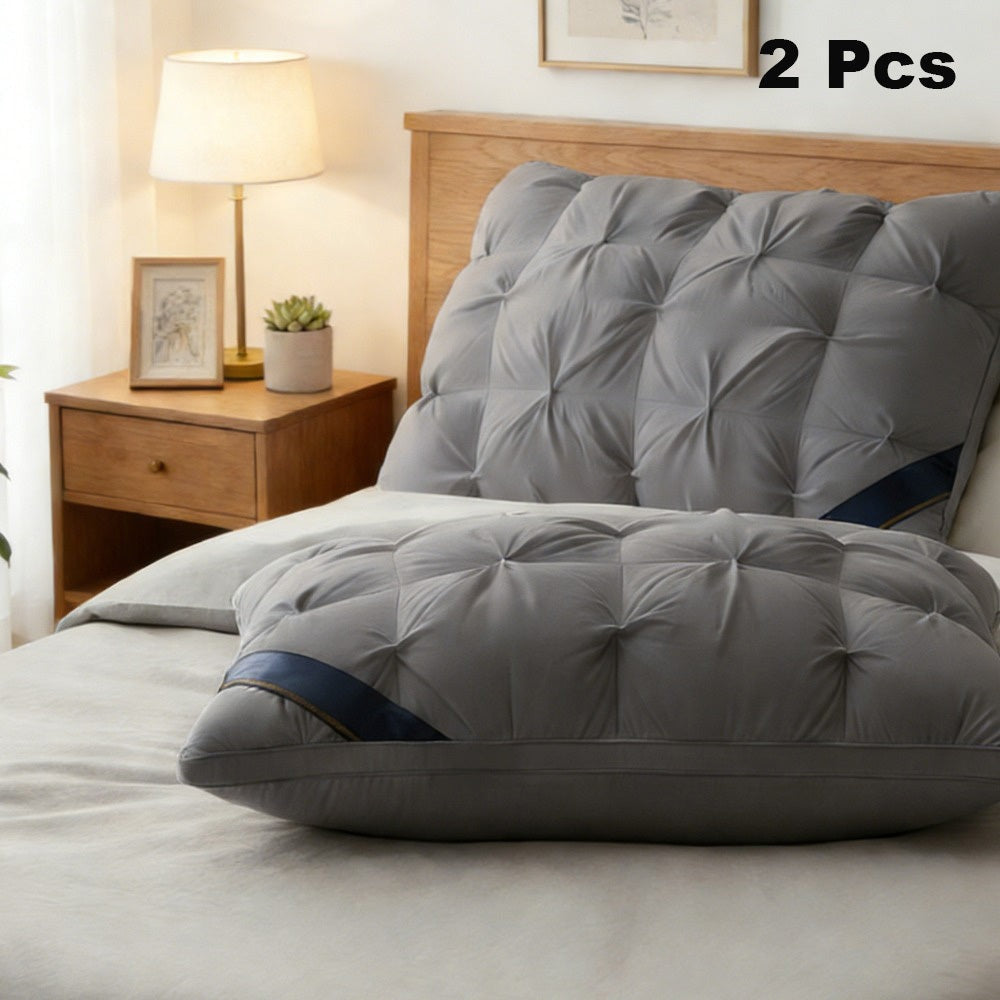 2 almohadas de soporte para el cuello para un sueño relajante, suaves y cómodas, núcleo de almohada para dormir, almohada de ropa de cama para el hogar transpirable que absorbe la humedad, adecuada para el dormitorio, la sala de estar, la decoración del h
